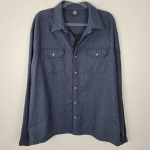 Kuhl Men's Button Up Shirt Merino Wool Long Sleeve Navy Blue Size XXL